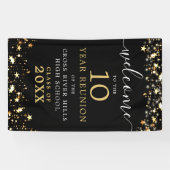 Class Reunion Welkom Stars Script aangepaste kleur Spandoek (Horizontaal)