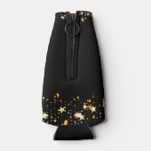 Class Reunion Zwart Sinaasappel Sterren gepersonal Flesjeskoeler (Achterkant)