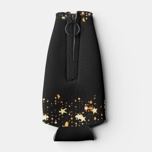 Class Reunion Zwart Sinaasappel Sterren gepersonal Flesjeskoeler (Achterkant)