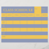 Class Schedule Academic Planner Stationery (Voorkant)