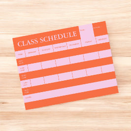 Class Schedule Academic Planner Stationery