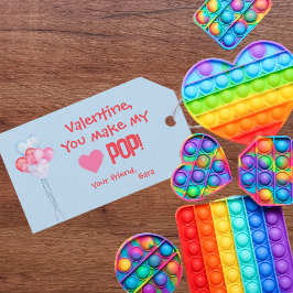 Class Valentijns: "You Make My Heart Pop!" Cadeaulabel