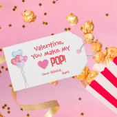 Class Valentijns: "You Make My Heart Pop!" Cadeaulabel