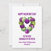 Class Valentines BEST CABBAGES IN PATCH Teacher Feestdagenkaart (Voorkant)