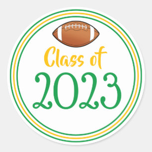 Class Year Green & Gold Afstuderen Ronde Sticker