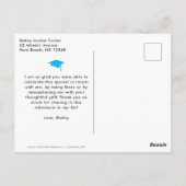 Class Year Sky Blue Photo Afstuderen Hartelijk dan Briefkaart (Achterkant)