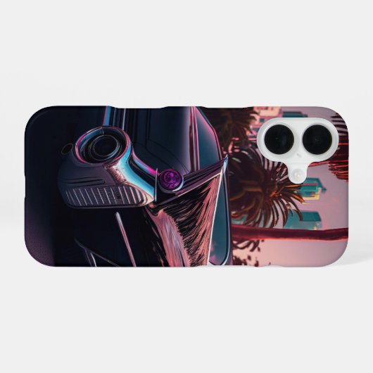 CLASSI CAR FINS IPHONE CASE iPhone 16 HOESJE (Achterkant horizontaal)