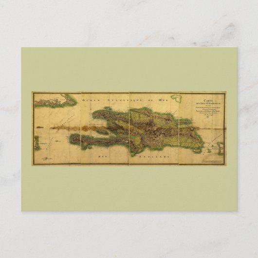 Classic 1805 Antiquarian Map of Hispaniola Briefkaart (Voorkant)