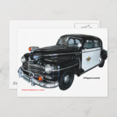 Classic_1947_Plymouth_Police_Car_Texturized Briefkaart (Voorkant / Achterkant)