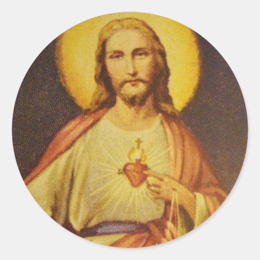 Classic 1950's Sacred Heart of Jesus CCD Stickers (Voorkant)