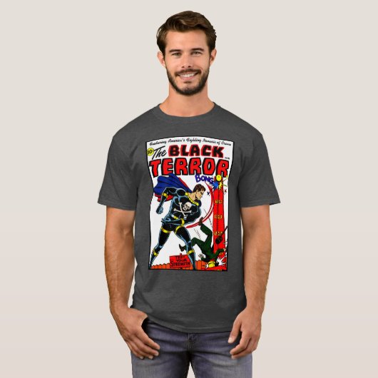 Classic 1950's The Black Terror T-shirt (Voorkant volledig)