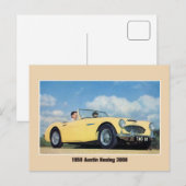 Classic 1959 British Sport car converteerbaar Briefkaart (Voorkant / Achterkant)
