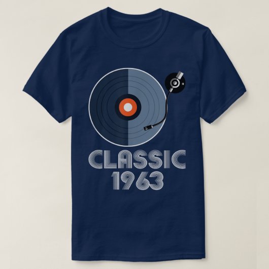  Classic 1963 Vinyl Record Player Music Lov T-shirt (Design voorkant)