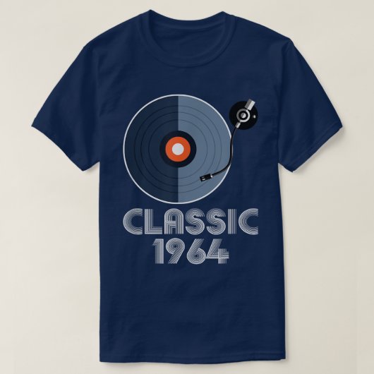  Classic 1964 Vinyl Record Player Music Lov T-shirt (Design voorkant)