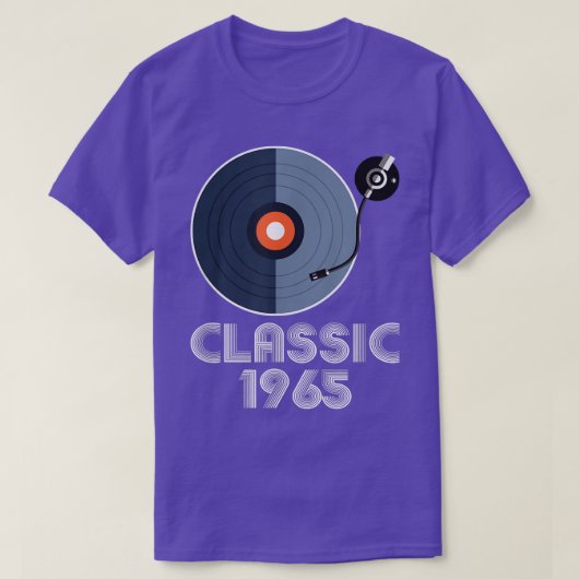  Classic 1965 Vinyl Record Player Music Lov T-shirt (Design voorkant)