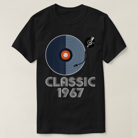  Classic 1967 Vinyl Record Player Music Lov T-shirt (Design voorkant)