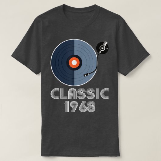  Classic 1968 Vinyl Record Player Music Lov T-shirt (Design voorkant)