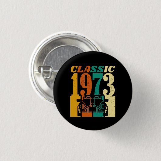 Classic 1973 52e verjaardag ronde button 3,2 cm (Voorkant /achterkant)