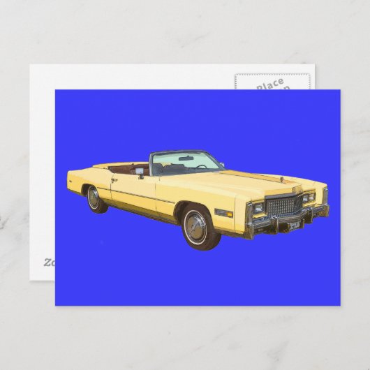 Classic 1975 Cadillac Eldorado Convertible Briefkaart (Voorkant / Achterkant)