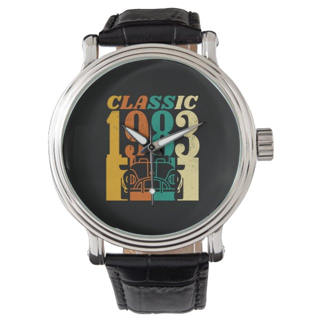 Classic 1983 43rd Birthday Horloge (Voorkant)