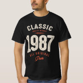 Classic 1987 - 35th Birthday Retro  T-shirt (Voorkant)