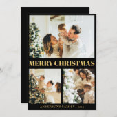 Classic 1 Fototypografie Vrolijk Kerstfeest Feestdagenkaart (Voorkant / Achterkant)