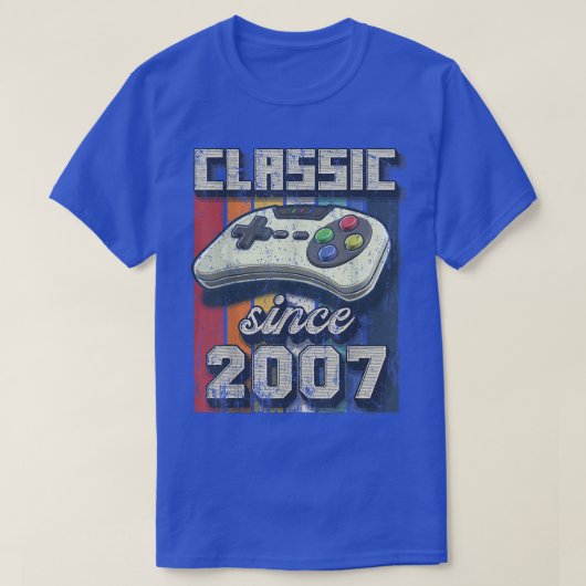 Classic 2007 15th Birthday Retro Video Game Contro T-shirt (Design voorkant)