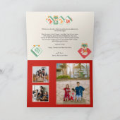 Classic 2024 Chinees Nieuwjaar Foto Vakantie Kaart (Binnen)