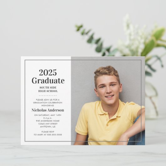 Classic 2025 Afstuderen Foto Afstuderen Kaart (Staand voorkant)