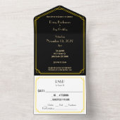 Classic 20's / Gatsby / Art Deco All In One Uitnodiging (Binnen)