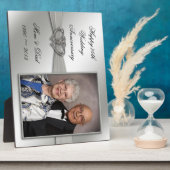 Classic 25th Wedding Jubileum Foto Plaque Fotoplaat (Zijkant)