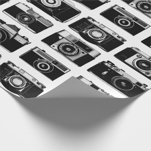 CLASSIC 35 mm FOTO FILM CAMERAS PATROON Cadeaupapier (Hoek)