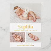 Classic 3 Aankondiging geboorte foto-collage (Voorkant)