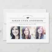 Classic 3 Uitnodiging voor fotoafstudeerfeest (Voorkant)