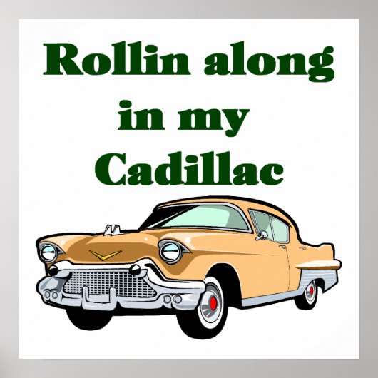 Classic 50's Cadillac Poster (Voorkant)