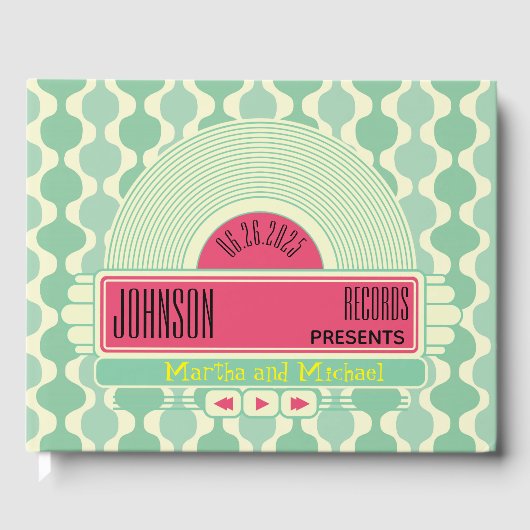 Classic 50s Diner Jukebox Wedding Guest Book Gastenboek (Voorkant)