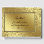 Classic 50th Wedding Jubileum Guestbook Gastenboek (Voorkant)