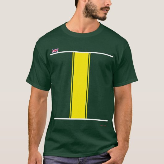 Classic 60's British Racing Green Motor Racing T-shirt (Voorkant)