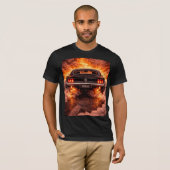 Classic 60s Fastback Muscle Car Burnout T-shirt (Voorkant volledig)