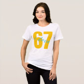 Classic 67 Meme - I Love SIX Seven Tri-Blend Shirt (Voorkant volledig)