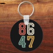 Classic 86 47 Anti Trump 2024 Impeach Sleutelhanger (Voorkant)