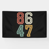 Classic 86 47 Anti Trump 2024 Impeach Spandoek (Horizontaal)