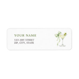 Classic A Tini One Baby Shower Return Address Etiket