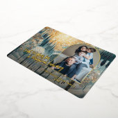 Classic Abstract Winter Wonderland Art Gold Folie Feestdagenkaart (Gedraaid)