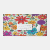 Classic Abstracte Bloemen - Desk Mat (Keyboard & Muis)