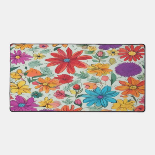 Classic Abstracte Bloemen - Desk Mat (Voorkant)