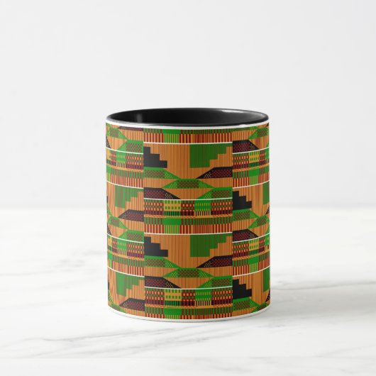 Classic African Kente Cloth K01 Pattern Mok (Midden)
