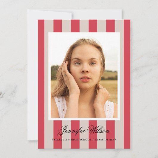 Classic Afstudeerder afstuderen aankondiging (Voorkant)