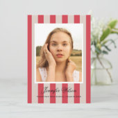 Classic Afstudeerder afstuderen aankondiging (Staand voorkant)