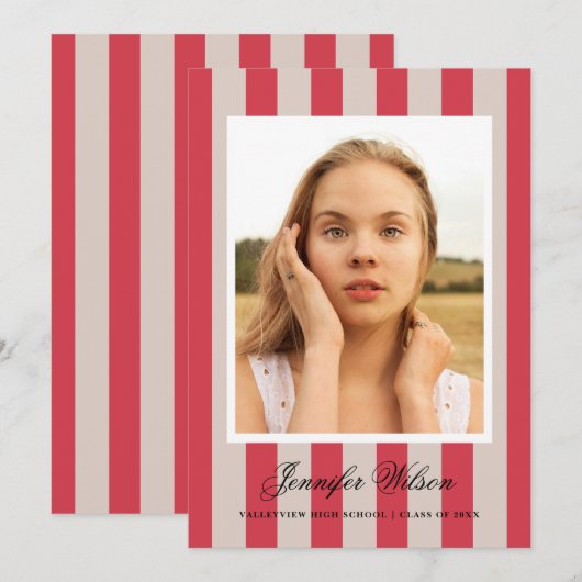 Classic Afstudeerder afstuderen aankondiging (Voorkant / Achterkant)